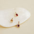 Three Claw Mini Ruby Pendant Charm in Yellow Gold